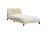 Syfax™ Letto Con Materasso Hvar Crema 100X200 Cm In Tessuto