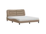 Syfax™ Letto Con Materasso Hvar Cappuccino 160X200Cm Pelle Finta