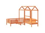 Syfax™ Giroletto Con Panca E Tetto Cera 100X200 Cm In Legno Di Pino