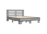Syfax™ Giroletto Grigio Sonoma 140X200 Cm In Legno Multistrato Metallo