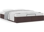 Syfax™ Struttura Letto Pouf Senza Materasso 140X190 Cm In Tessuto