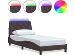 Syfax™ Giroletto Con Led Senza Materasso 80X200 Cm Tessuto