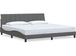 Syfax™ Giroletto Senza Materasso Hanko Grigio Scuro 200X200 Cm Tessuto