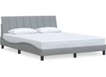Syfax™ Giroletto Senza Materasso Hanko Grigio Chiaro 160X200 Cm Tessuto