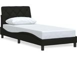 Syfax™ Giroletto Senza Materasso Nero 80X200 Cm Tessuto