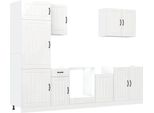 Syfax™ Set Mobili Da Cucina 7 Pz Lucca Bianchi Lucido In Truciolato