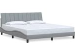 Syfax™ Giroletto Senza Materasso Hanko Grigio Chiaro 180X200 Cm Tessuto