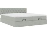 Syfax™ Struttura Letto Pouf Con Materassi 200X200 Cm Velluto