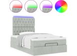 Syfax™ Struttura Letto Pouf Con Materassi 120X200 Cm Velluto