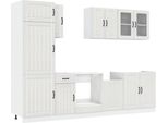 Syfax™ Set Mobili Da Cucina 8 Pz Lucca Bianchi Lucido In Truciolato