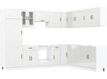 Syfax™ Set Mobili Da Cucina 14 Pz Lucca Bianchi Lucido In Truciolato