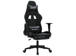 Syfax™ Sedia Da Gaming Con Massaggio E Poggiapiedi Nera In Pelle Finta