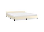 Syfax™ Giroletto Con Testiera Senza Materasso Crema 160X200 Cm