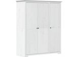 Syfax™ Armadio Bodo 146X53,5X173 Cm In Legno Massello Di Pino Bianco