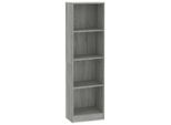 Syfax™ Libreria 4 Ripiani Grigio Sonoma 40X24X143 Cm Legno Multistrato