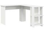 Syfax™ Scrivania Ad Angolo Con Lo Scaffale Bianco 140 X 113,5 X 75 Cm