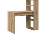 Syfax™ Scrivania Con Lo Scaffale Rovere Artigianale 113 X 54 X 120 Cm