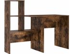 Syfax™ Scrivania Rovere Fumé 131,5 X 50 X 106,5 Cm Legno Multistrato
