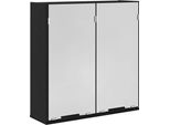 Syfax™ Mobiletto Per Specchio Con Porta Rovere Nero 64 X 20 X 67 Cm