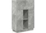Syfax™ Scrivania Con Lo Scaffale Grigio Cemento 71,5 X 31,5 X 106,5 Cm