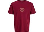 Jack & Jones Retro Kurzarm T-Shirt Rot 2XL Herren Rot 2XL