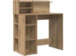 Syfax™ Scrivania Con Lo Scaffale Rovere Artigianale 90 X 48 X 101,5 Cm
