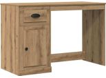 Syfax™ Scrivania Rovere Artigianale 50 X 115 X 75 Cm Legno Multistrato