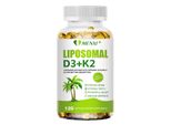 Vitamina D3+K2 Liposomiale (120 Capsule) Integratore Alimentare, Ossa, Articolazioni, Denti, Cuore, Sistema Immunitario, Salute Delle Ossa