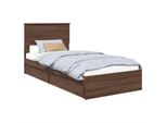 Vidaxl Letto Contenitore Marrone Effetto Rovere 90 X 200 Cm Materiale A Base Di Legno
