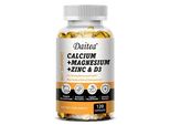 Calcio + Magnesio + Zinco E Vitamina D3 (120 Capsule) Integratore Alimentare, Ossa, Articolazioni, Muscoli, Denti, Nervi, Sistema Immunitario