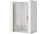 Porta Doccia Rea Rapid Slide Brush Gold 160X0,6X195Cm