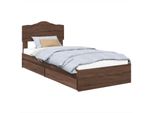 Vidaxl Letto Contenitore Marrone Effetto Rovere 70 X 190 Cm Materiale Ligneo