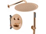 Set Doccia A Incasso Rea Lungo Termostat Copper 25X25X150Cm