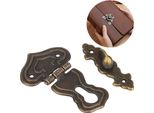 Qcwwy Hasp Latch Stile Antico Scatole In Lega Di Zinco Bronzo Chiusure Colorate Per Scatole Di Legno Antiche 10 Pezzi Per Scatole Di Gioielli