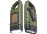 Torcia Led Portatile, Multifunzionale, A Energia Solare, Generazione Manuale Di Energia, Torcia Per Campeggio, Emergenza, Verde