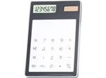 Calcolatrice A Energia Solare, Touchscreen, Display Lcd A 8 Cifre, Portatile, Trasparente, Per Ufficio, Scuola, Casa, Nero