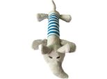 Peluche Per Cani, Simpatico Animale A Strisce Con 4 Zampe, Giocattolo Da Masticare Cigolante Per Animali Domestici, Gatto, Per Digrignare I Denti, Spazzolare, Elefante