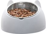 Ciotola Per Cibo E Acqua Per Animali Domestici In Acciaio Inox, Rimovibile, Antiscivolo, A Forma Di Cartone Animato, Ciotola Per Cani E Gatti, Bianca