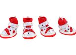 Scarpe Sportive Per Cani, Traspiranti, Antiscivolo, Comode Scarpe Da Passeggio Per Cani Di Piccola Taglia, Cuccioli, 4 Pezzi, Rosso, Tipo 3