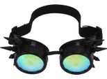 Occhiali Steampunk, Pc Abs Retrò Con Cinturino Elastico, Occhiali Rave Caleidoscopio Per Feste, Nero