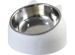 Ciotola Per Cibo E Acqua Per Animali Domestici In Acciaio Inox, Rimovibile, Antiscivolo, A Forma Di Cartone Animato, Ciotola Per Cani E Gatti, Bianca