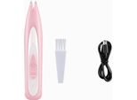 Tagliapeli Per Animali Domestici, Ricaricabile, Silenzioso, Senza Fili, Tagliapeli Elettrico Per Cani E Gatti Con Luce Led Per Viso, Orecchie, Rosa