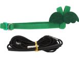 Pettorina Per Pappagalli, Guinzaglio, Regolabile, Elastico, A Prova Di Morso, Corda Di Trazione Ergonomica Per Uccelli Domestici Con Simpatiche Ali, M, Verde