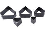 5 Pezzi Stampo Di Punzonatura In Pelle, Stampo Di Punzonatura Cavo, Varie Dimensioni, Taglio A Forma Di Diamante Fai Da Te Per L'artigianato Domestico