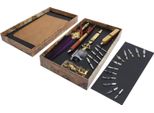 Set Penna D'oca, Calligrafia, Scrittura, Disegno, Penna D'oca, Set A Immersione, Collezione Vintage Di Artigianato Artistico, SP248014R, Viola