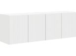 Vidaxl Mobile Tv A Parete 2 Pezzi Bianco 59,5 X 31 X 40 Cm Materiale A Base Di Legno