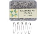 Spille Da Balia Curve, Filo Di Acciaio Inossidabile Ad Alta Resistenza, Curvo, Per Quilting, Cucito, Maglieria, 3,8 Cm, 200 Pezzi