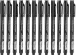 12 Pezzi Pennarello Micron Liner Con Punta Fine, Inchiostro Nero A Base D'acqua, Impermeabile, Disegno, Schizzi