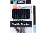 Set Di Pennarelli Per Tessuti Da 20 Pezzi Per Scrivere, Dipingere, Colori Brillanti, Set Di Pennarelli Per Adulti, Studenti, Fai Da Te, Tessuti, Scarpe, Tas