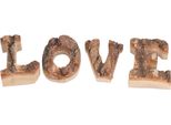 4 Blocchi Di Lettere In Legno A Forma Di Love, Ritagli Decorativi Retrò E Autoportanti Per La Decorazione Di Pareti E Tavoli In Casa